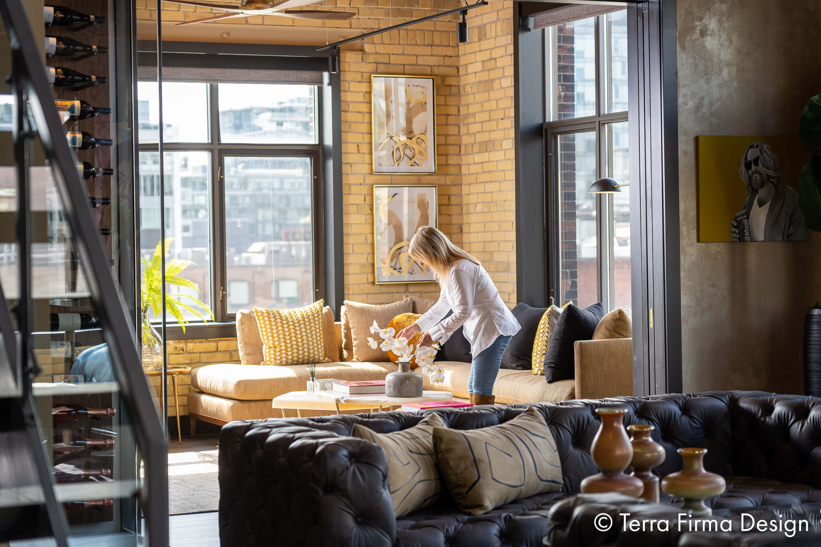 Woman decorating a loft